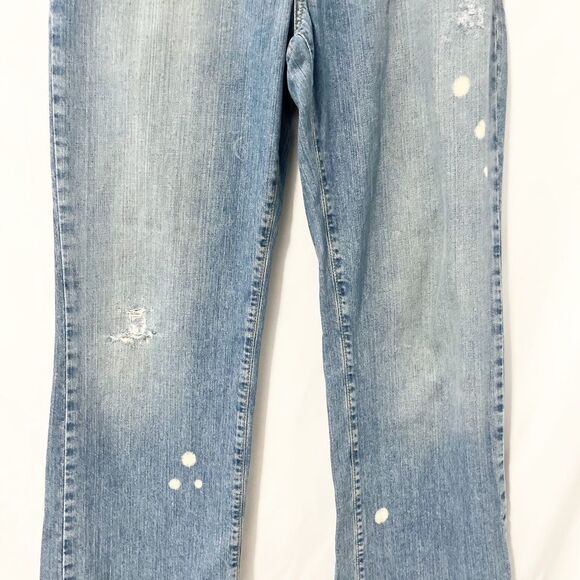 Lucky Brand Dungarees Boyfriend Distressed Splatter Light Wash Jeans Size 10/30 - Picture 3 of 6